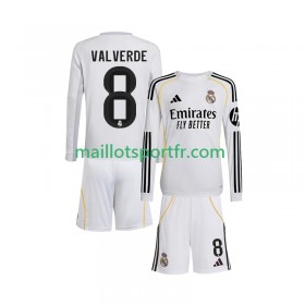 Maillot de Foot Real Madrid Valverde 8 Enfant Domicile 2025/26 ML
